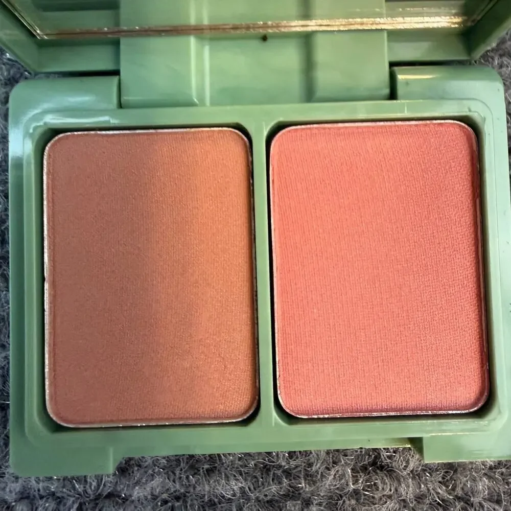 VTG Clinique Sheer Powder Blusher Duo-Wild Rose Posy Blush TRAVEL SIZE 0.2 oz